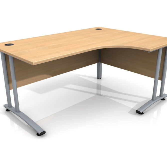 1600m Site Office Right Hand Curved Desk