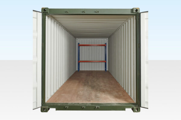 Adjustable, Heavy Duty Two Tier Racking For Rear Of Container