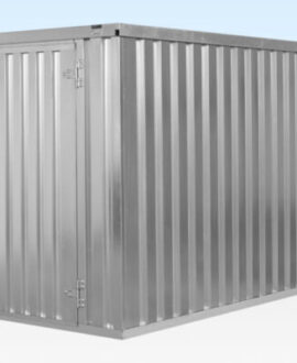 4M X 2.1M Flat Pack Container Store – Galvanised