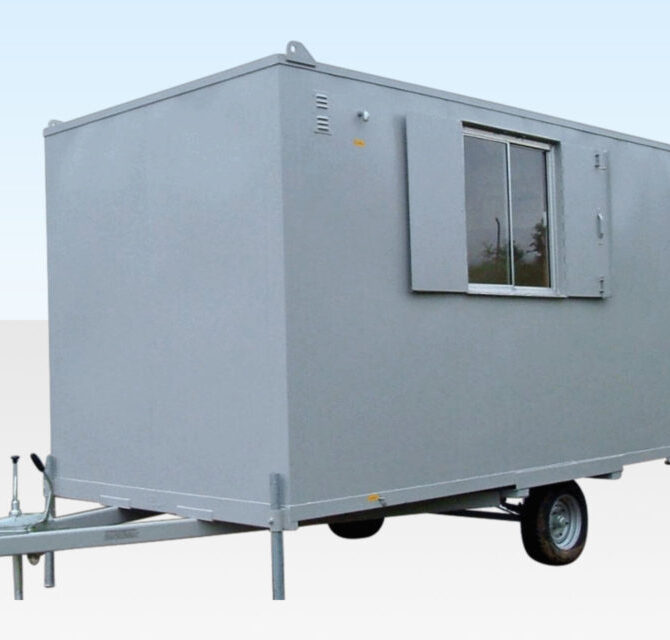 16Ft x 7Ft 6in Steel Mobile Anti-Vandal Office Cabin