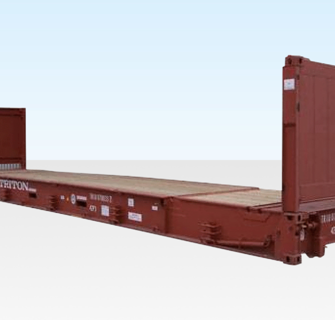 40Ft X 8Ft Used Flat Rack Shipping Container