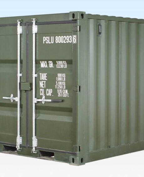 8ft One Trip Shipping Container Green (RAL 6007)