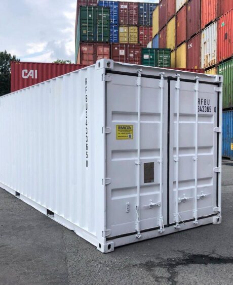 20ft Shipping Container (One Trip) White (RAL 9003)