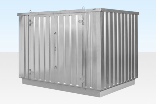 4M X 2.1M Flat Pack Container Store – Galvanised